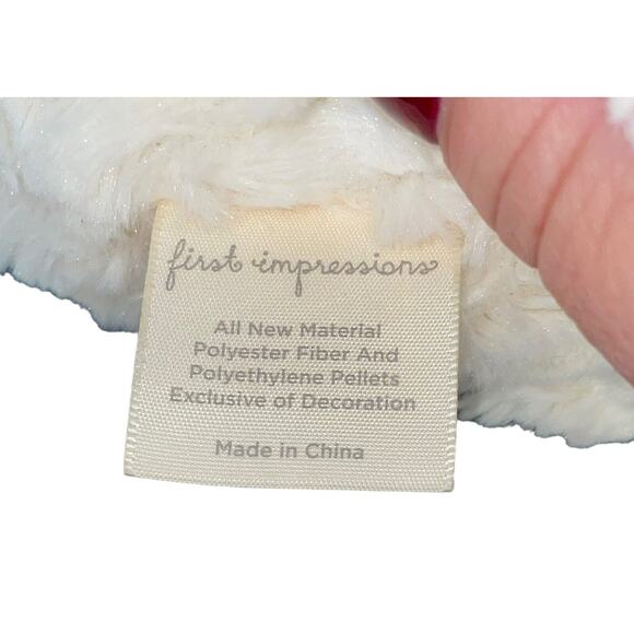 First Impressions Plush Lamb Nursery Sheep Stuffed Animal Embroidered Shower 12" - Picture 10 of 13